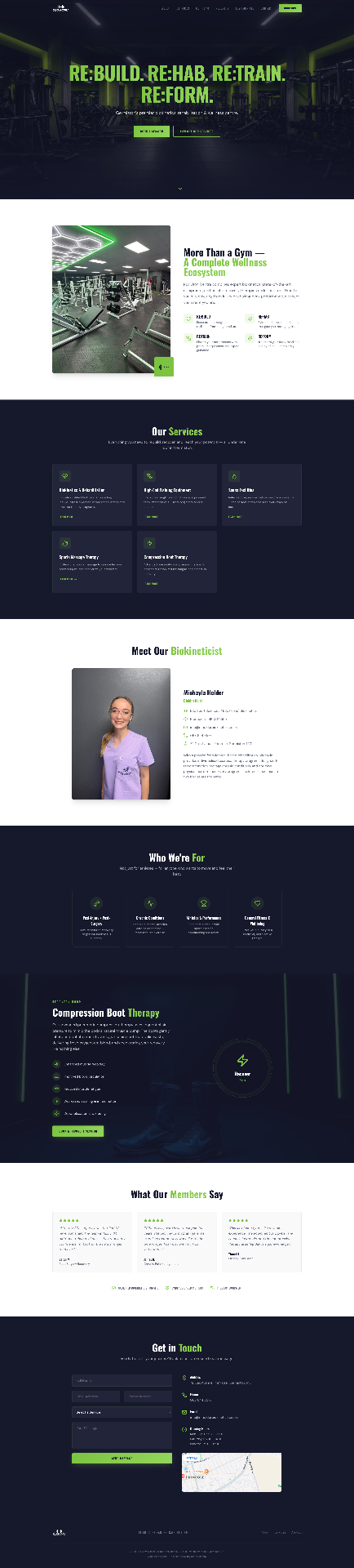 RE:FORM Centre homepage — biokinetics, rehabilitation and gym in Germiston